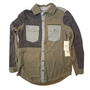 BNCI Boundless North‎ Everett Patched Surplus Shirt MILITARY GREEN Medium